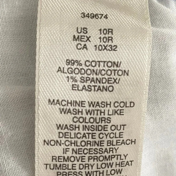 DKNY Jeans 5 Pocket Mid Rise Straight Leg Cotton Jeans Blue Sz 10 X 32 - Picture 10 of 11